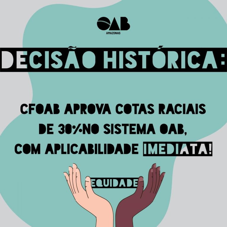 OAB aprova cotas para negros nas eleições da Ordem a partir de 2021