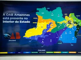 Presidente Jean Cleuter apresenta o mapa de interiorização da OAB-AM no interior do Amazonas