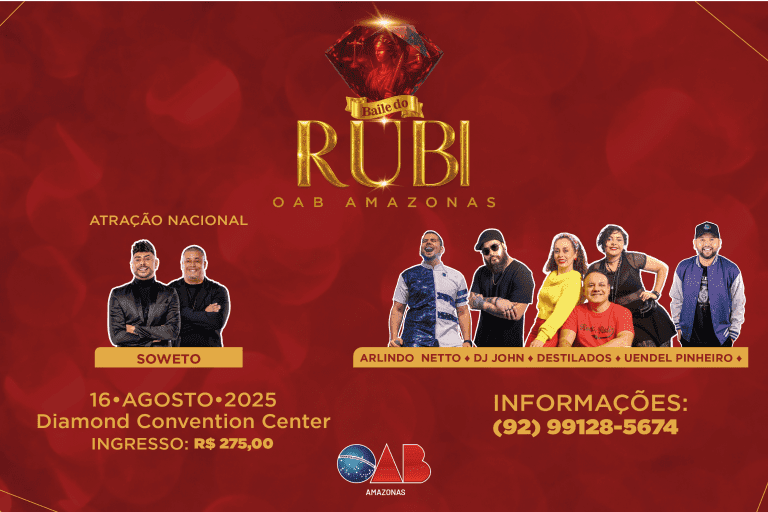 OAB-AM confirma data e atrações do Baile do Rubi 2025