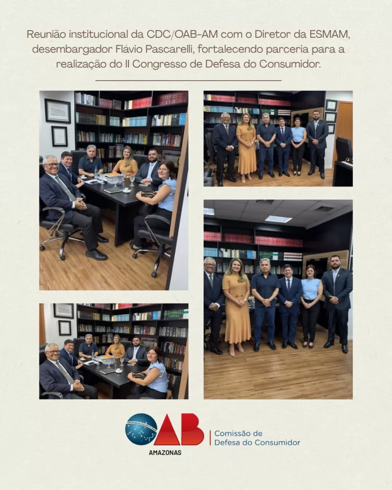 OAB-AM e ESMAM firmam parceria para realização do II Congresso de Defesa do Consumidor
