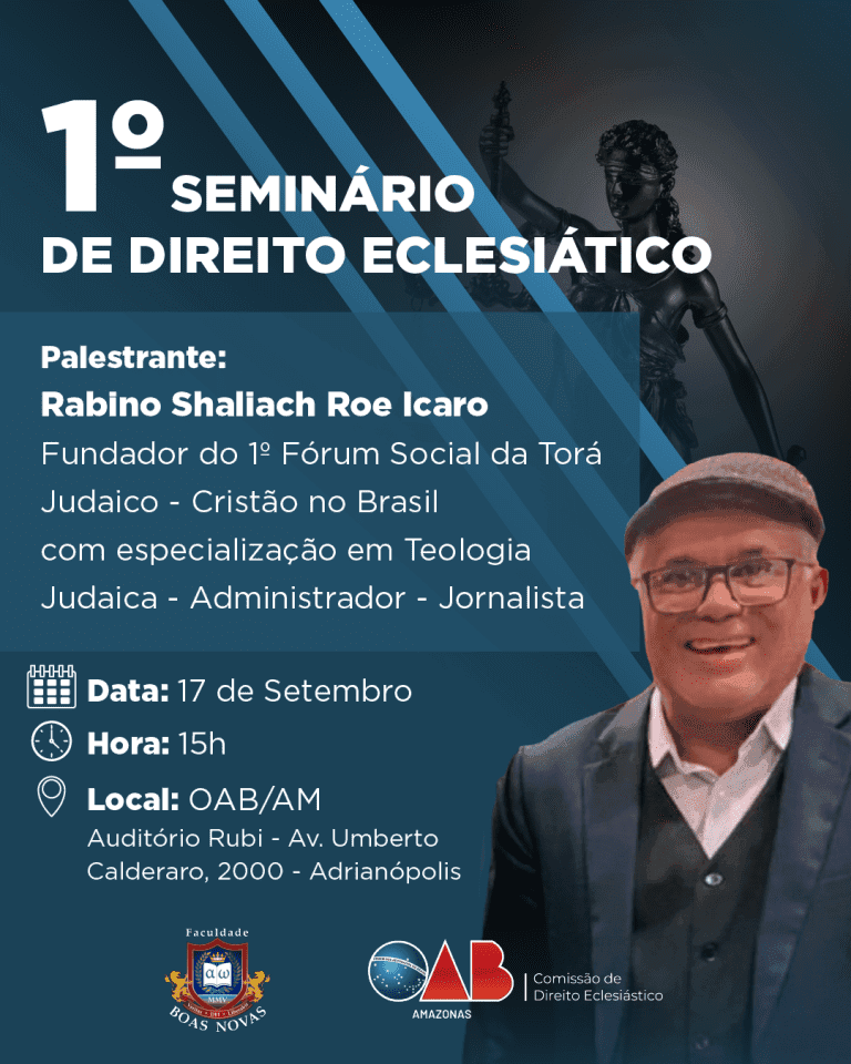 OAB-AM realiza I Seminário de Direito Eclesiástico para debater liberdade religiosa, Estado e sociedade