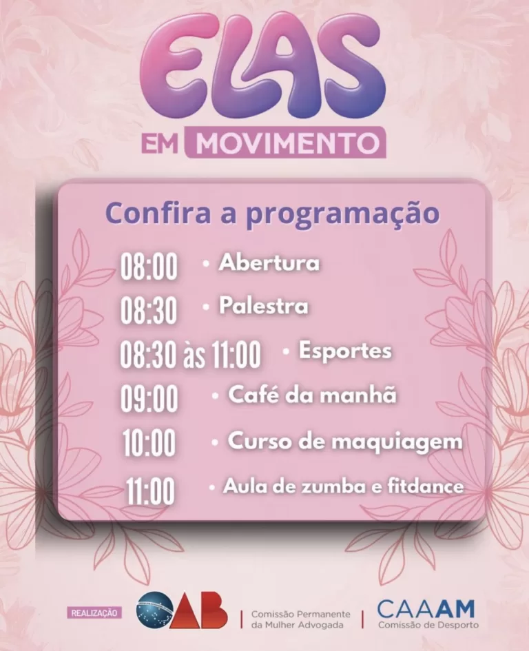 “Elas em Movimento”, OAB-AM anuncia programação em comemoração ao Dia Internacional da Mulher