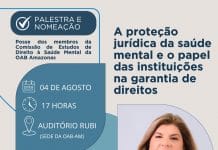 OAB-AM promove palestra sobre a proteção jurídica da saúde mental